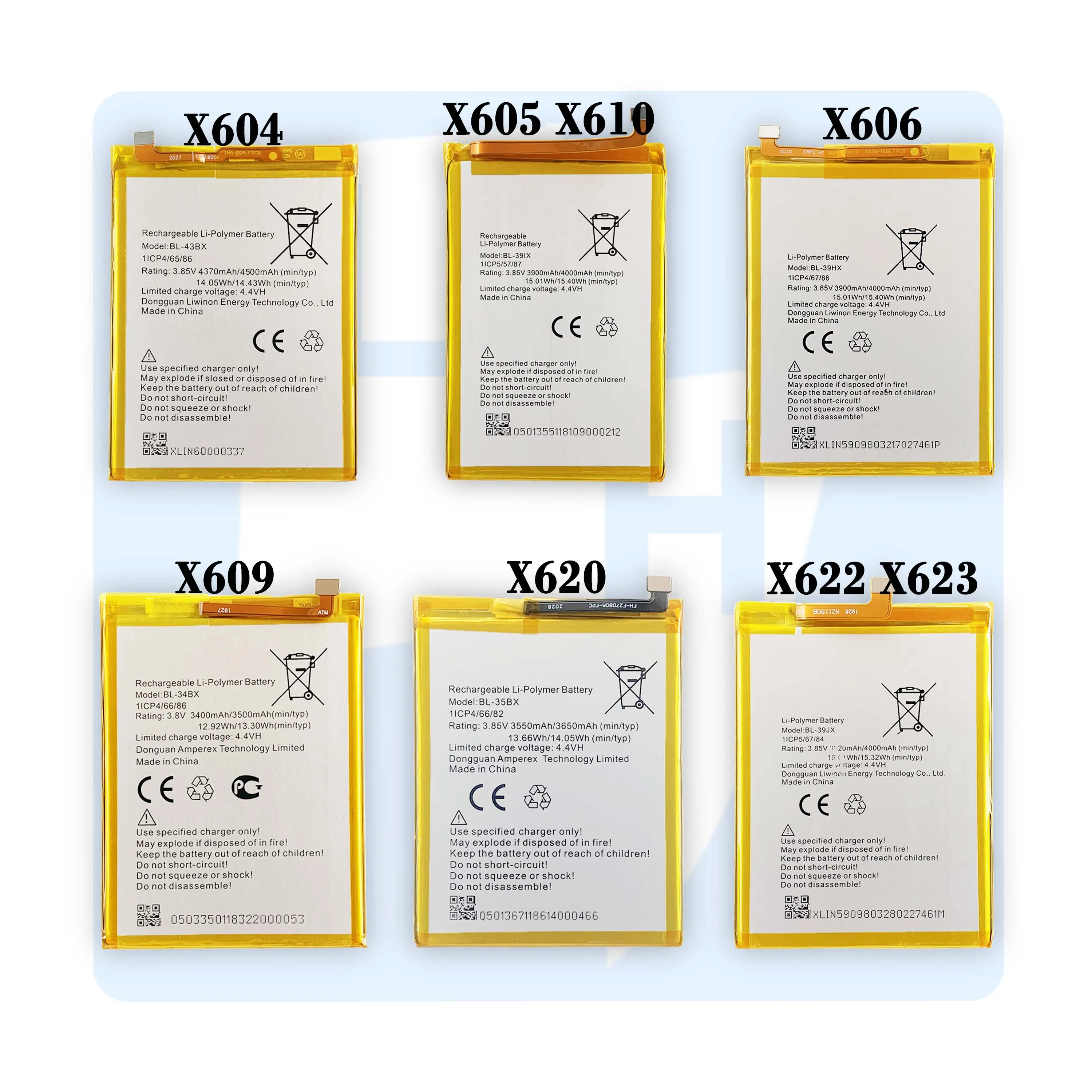  OEM Высококачественный аккумулятор X610 X606 X609 X620 X622 X623 X624 X625 X626 X627 X650 X655 X656 для сотового телефона infinix
