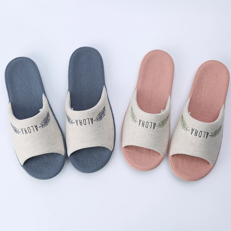 
Hot sale women hotel slippers cotton 