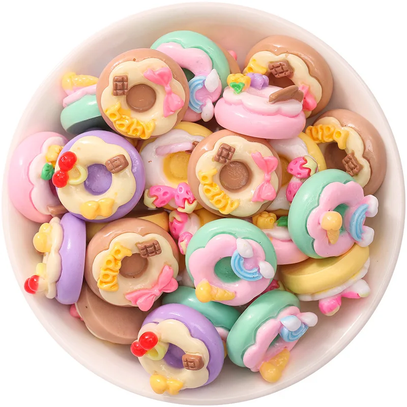 2024 New Design Mini Resin Dessert Fruit Cake Cream Cake Food Doll House Miniature Food Toy Diy Decoration Accessories