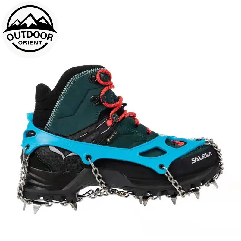 13 Spikes Ice Cleats Anti Slip Ice Snow Traction Cleats Crampons Ice Snow Grippers Spikes for Shoe Winter Climbing
