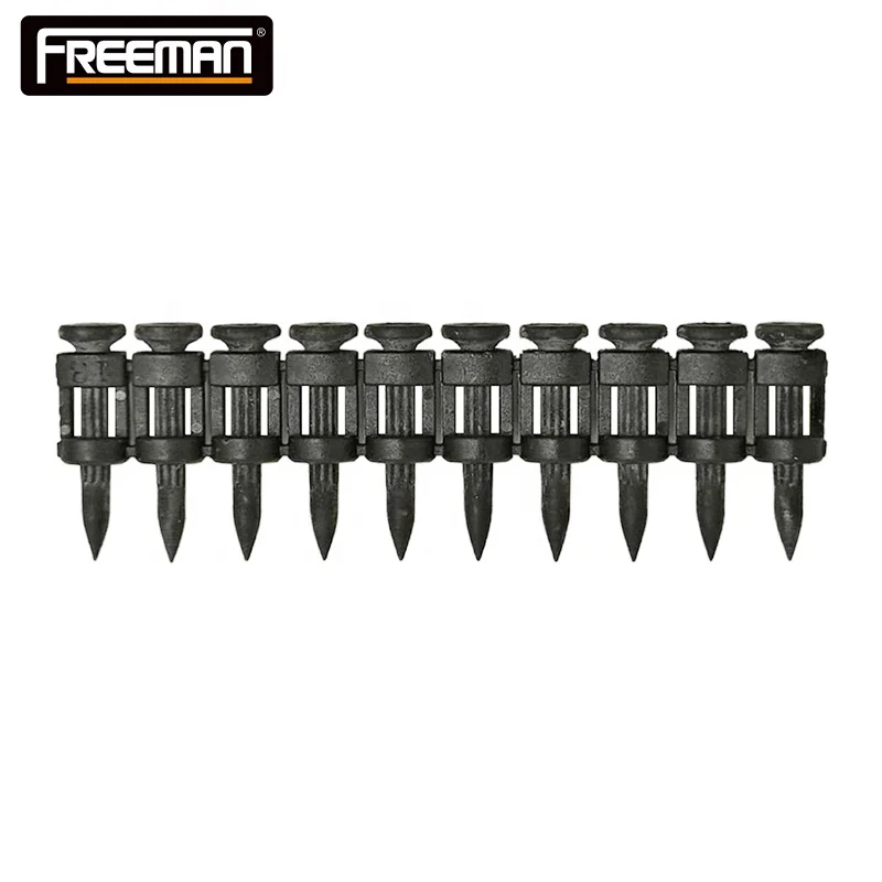 Black Hardened Fluted Shank Plastic Collated Strip Pins Steel Concrete Nails for Freeman LD40 Nail Gun