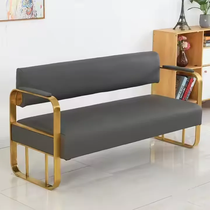 Hot Sale Modern Design Solon Waiting Chair Office Reception Hairdressing Bench Hospital Outdoor School Hotel Hall Mall Gym Salon