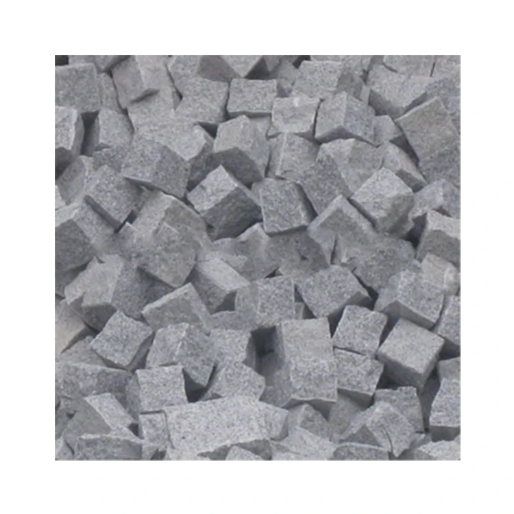 Cheap Chinese Building Stone Sesame White Granite G603 Cube Stone For Road Paving