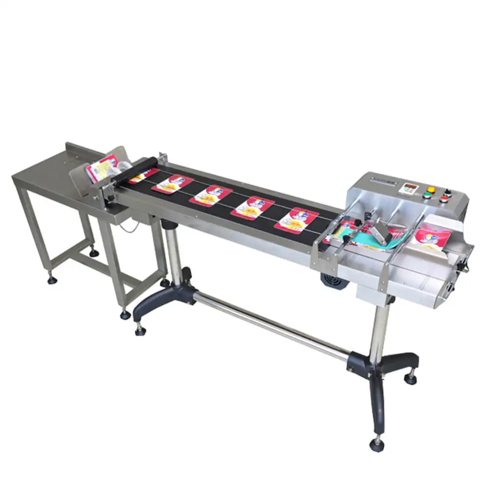 Automatic Food Pouch Friction Feeder Conveyor High Speed Card Paper Labels Plastic Bags Paging Machine