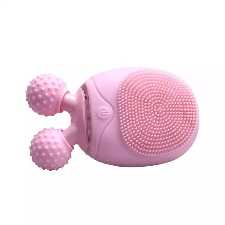 Private Label Face Cleansing Brush Mini ABS IPX6 Waterproof Wireless Charging Electric Deep Cleansing Face Massager