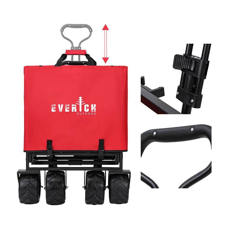 2024 Everich Portable Folding Wagon Cart: Versatile Wagon for Beach and Garden Use