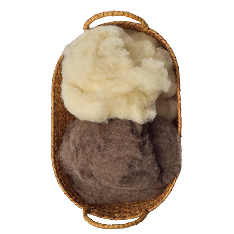 Natural White Scoured Merino Sheep Wool Fiber 19.5-21.5mic With Wholesale Price High Quality