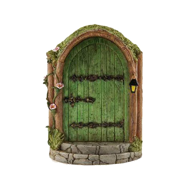 Hot selling round fairy garden door ornament