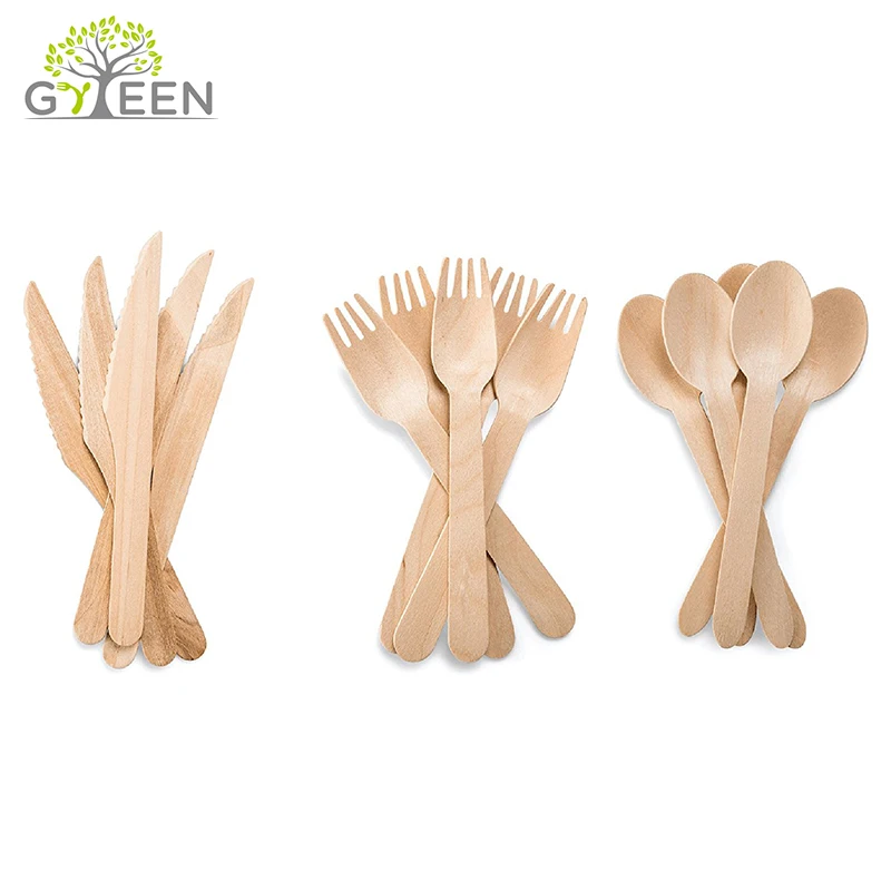 Eco-friendly Biodegradable Disposable Factory Price Wooden Spoon with OPP Bag