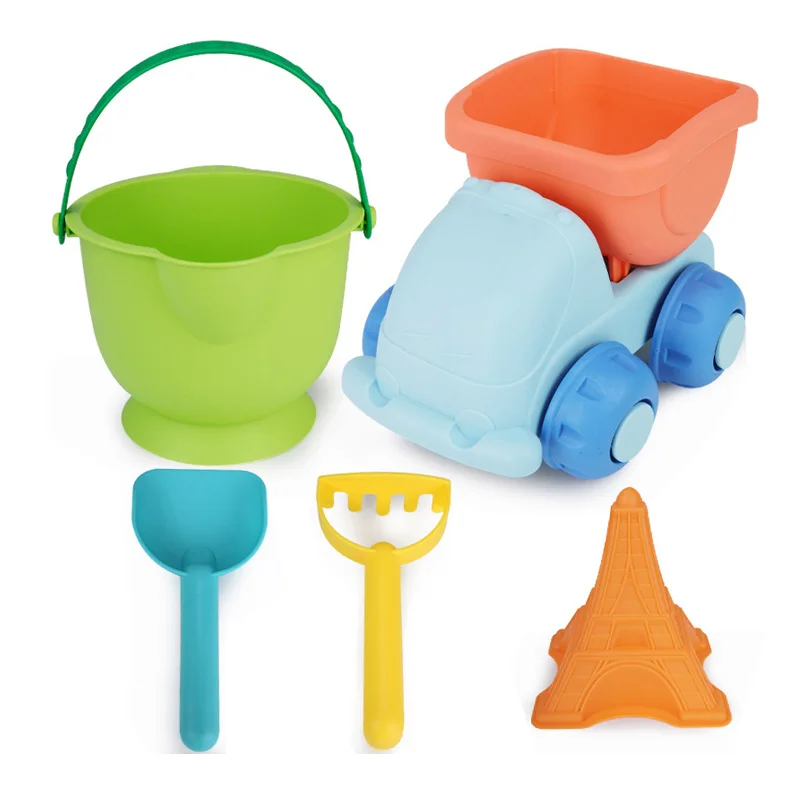 Набор детских игрушек из мягкого ПВХ пляжного песка, летняя игрушка-ведро для игр на открытом воздухе, распродажа