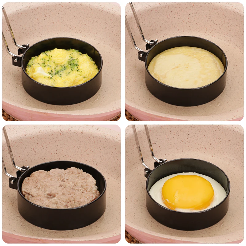 Stainless Steel Egg Frying Rings Mold Omelette Artifact Egg Ring Non Stick Mold Shaper Circles Frying Shaping Eggs