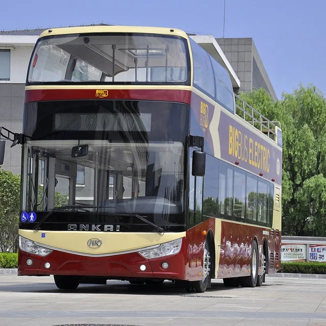 Ankai 12 Meter  Electric Double Decker Sightseeing Bus For Sale