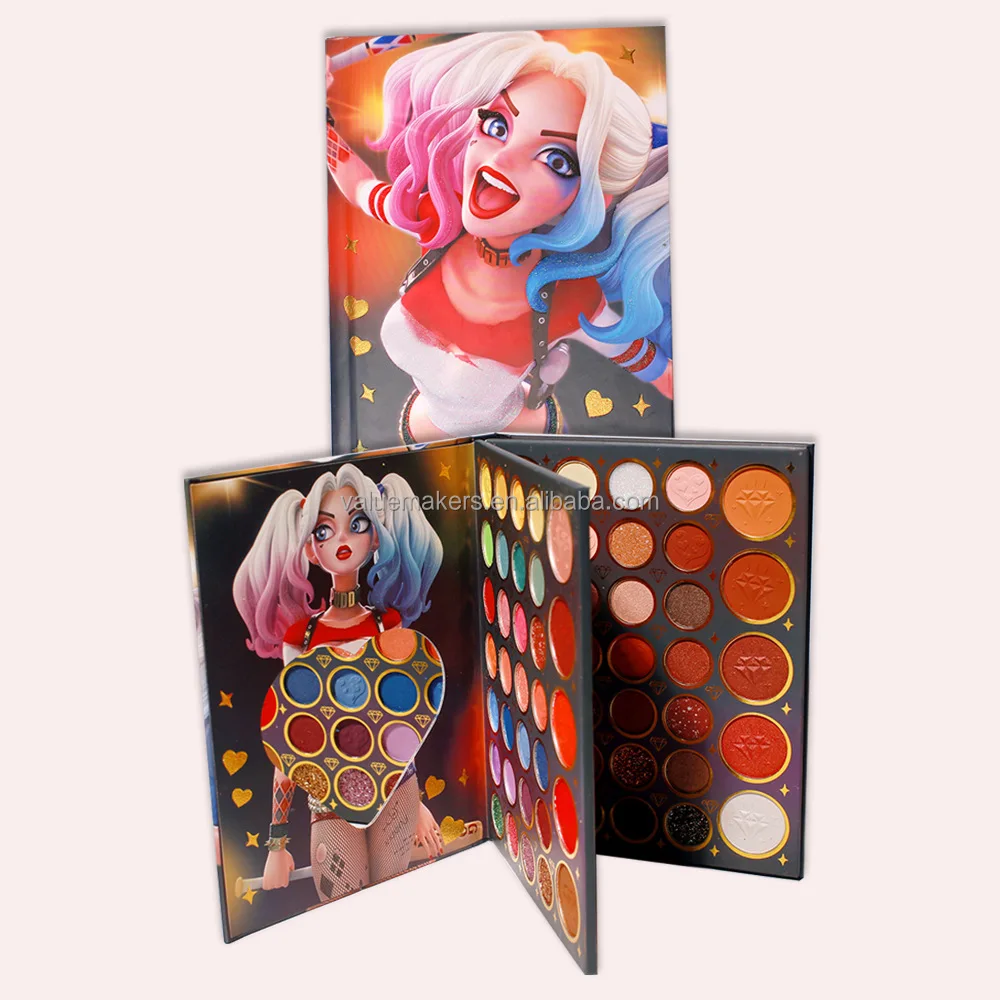 Cruelty Free 66 Color Page Turning in Book Sharp Eyeshadow Palette Cosmetics Makeup Eyeshadow Highlighter Blush Palette