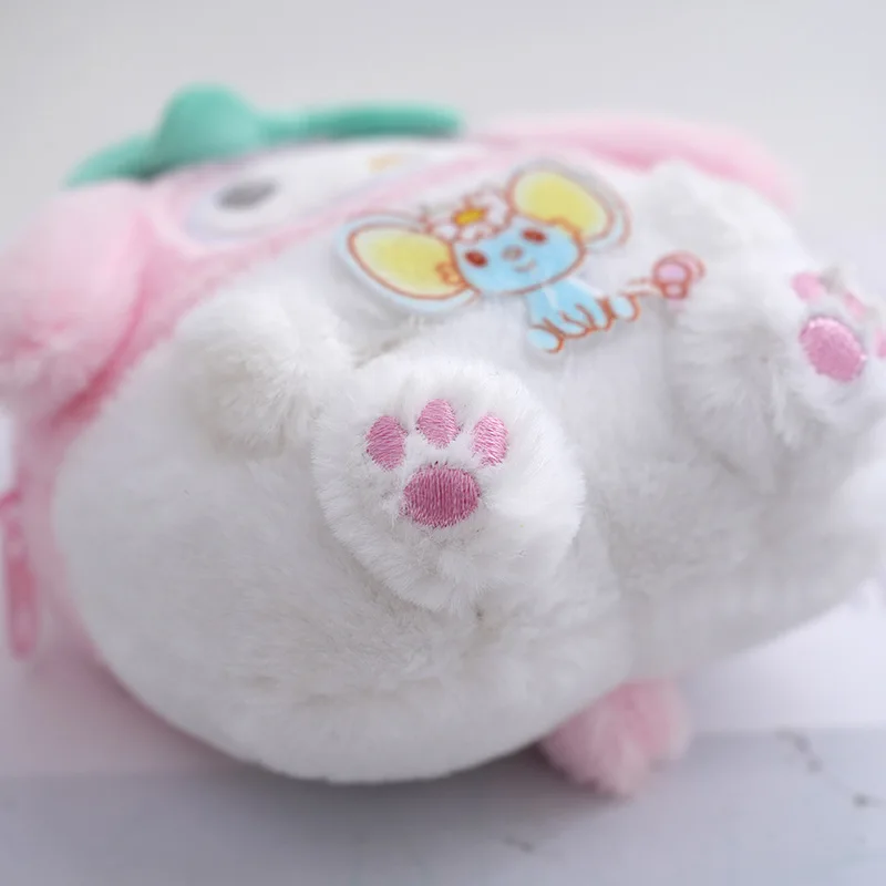 10Cm Kawaii Sanrioed Plush Keychain Bag Keroppi Kuromi Badbadtz-Maru Hellokittys My Melody Pachacco Plush Coin Purse Bag Pendant