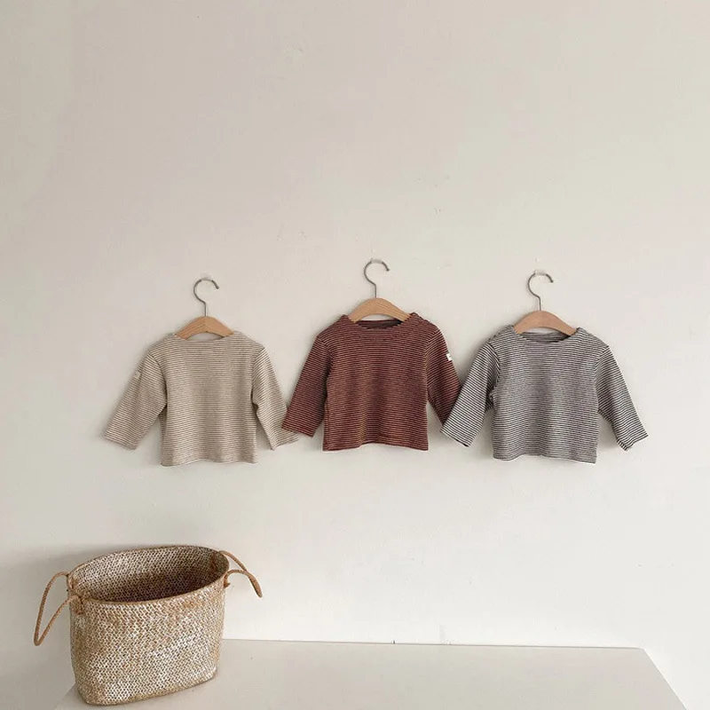 Детская одежда Новинка осени 2021 футболка с длинным рукавом топы для мальчиков и девочек детская хлопковая рубашка в