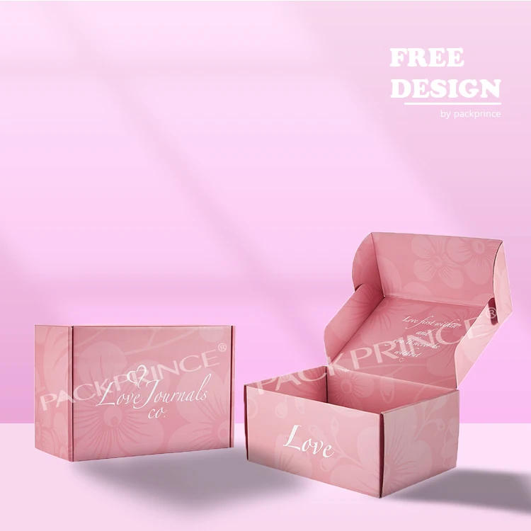 Foldable Custom Logo Corrugated Pr E-Commerce Caixa Envio Rosa Packaging Mailer Memento Gift Paper Subscription Shipping Box