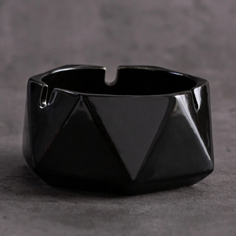 Custom Logo Printing luxury Porcelain Cigar Cigarette Ceramic Ashtray As Promotional Gifts With Lids