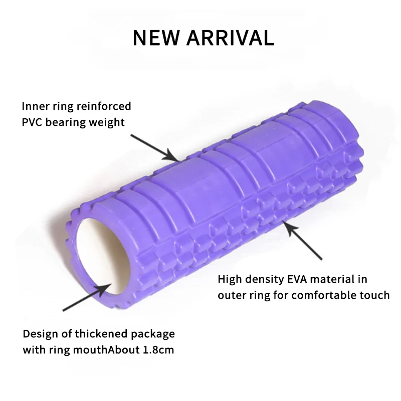 Custom Fitness Foam Roller Yoga Block Gym Pilates Yoga Exercise Back Muscle Massage Roller Home Training Equipment