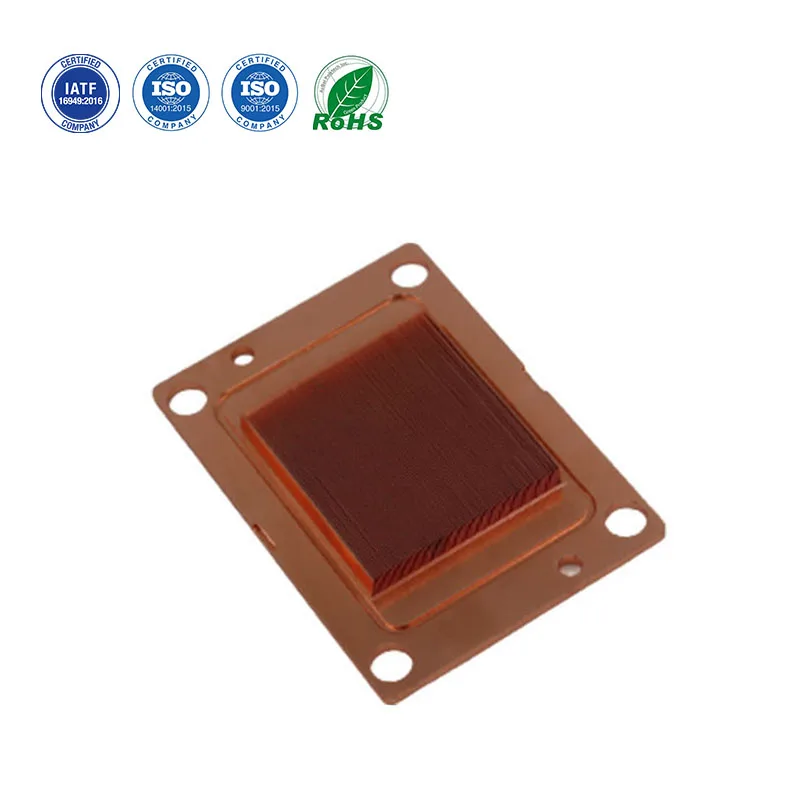High performance cnc machining shovel tooth cuivre heatsink 1000w led light copper motor heat sink