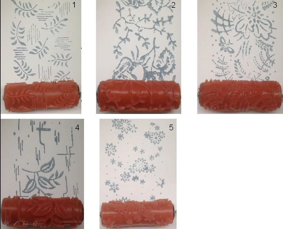 6 inch painting roller pattern design paint roller textured soft rubber wall pattern design paint roller brush