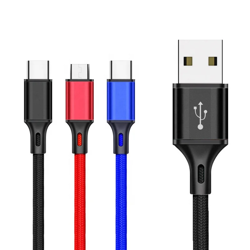 
Factory Direct Sale usb data cable wholesale usb cable 3 in 1 wholesale all in one usb data cable 