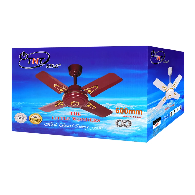 TNTSTAR TG-2421 home appliance small size 24 inch 220V ac motor four metal blades industrial electric mini celling fan