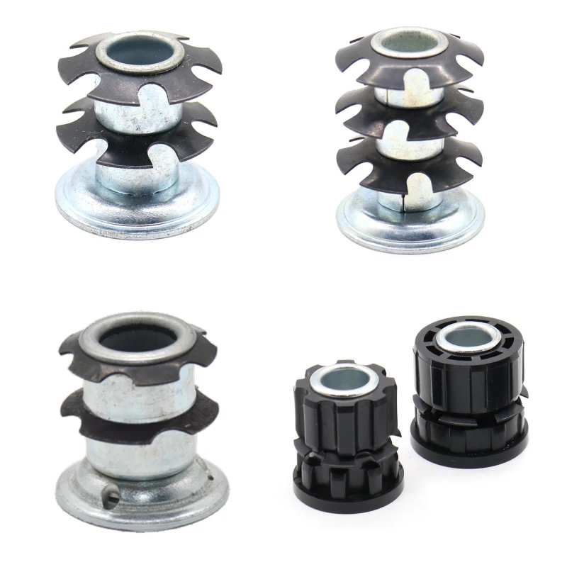 Reach OEM ODM Customized Zinc Plated Office Chair Tube Pipe To Casters Steel Nylon Star Nut Furniture Threaded Connector Nut