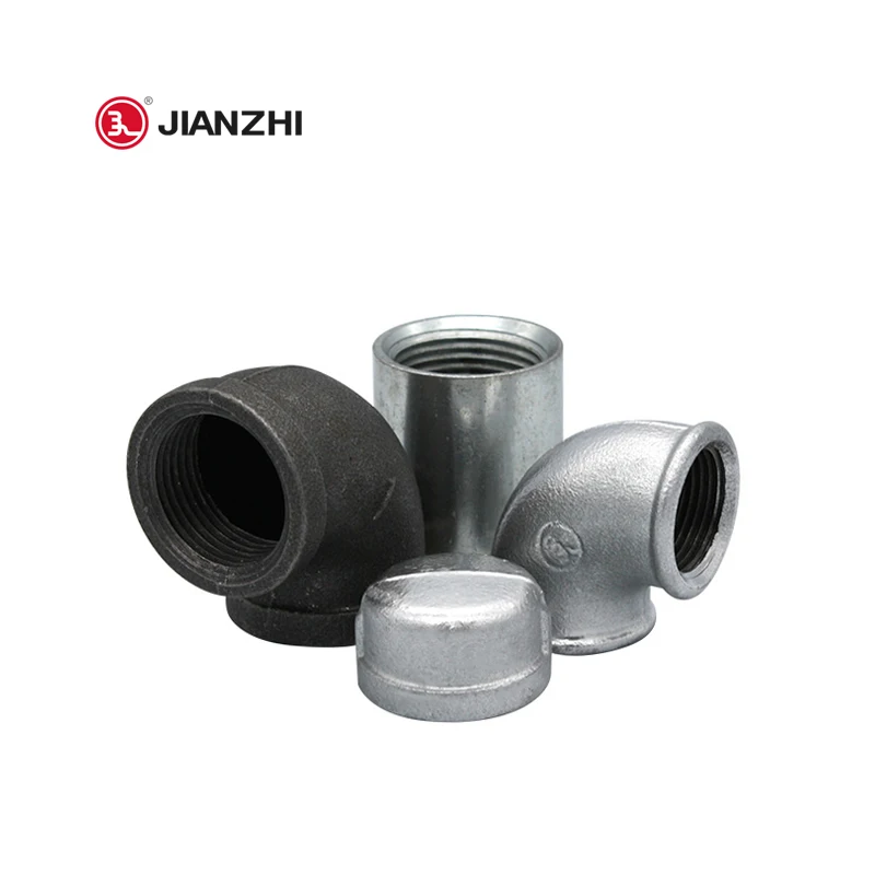 JIANZHI black iron gi price list nsf FM certificate elbow galvanized square fitting pipe fitting