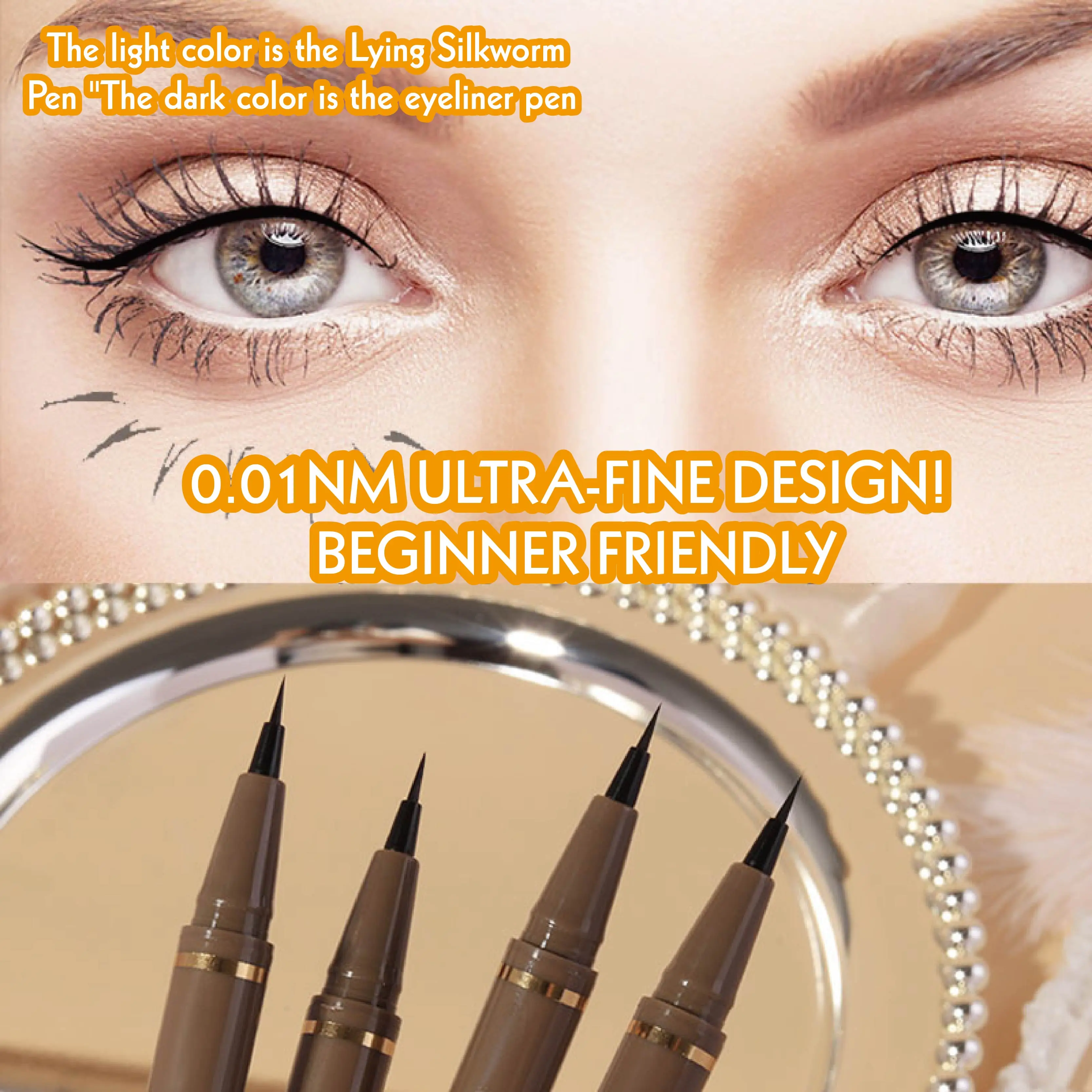 Cosmetic Low Moq Waterproof Private Label Long Lasting Eye Liner Pencil Makeup Cruelty Free Vegan Black Liquid Eyeliner