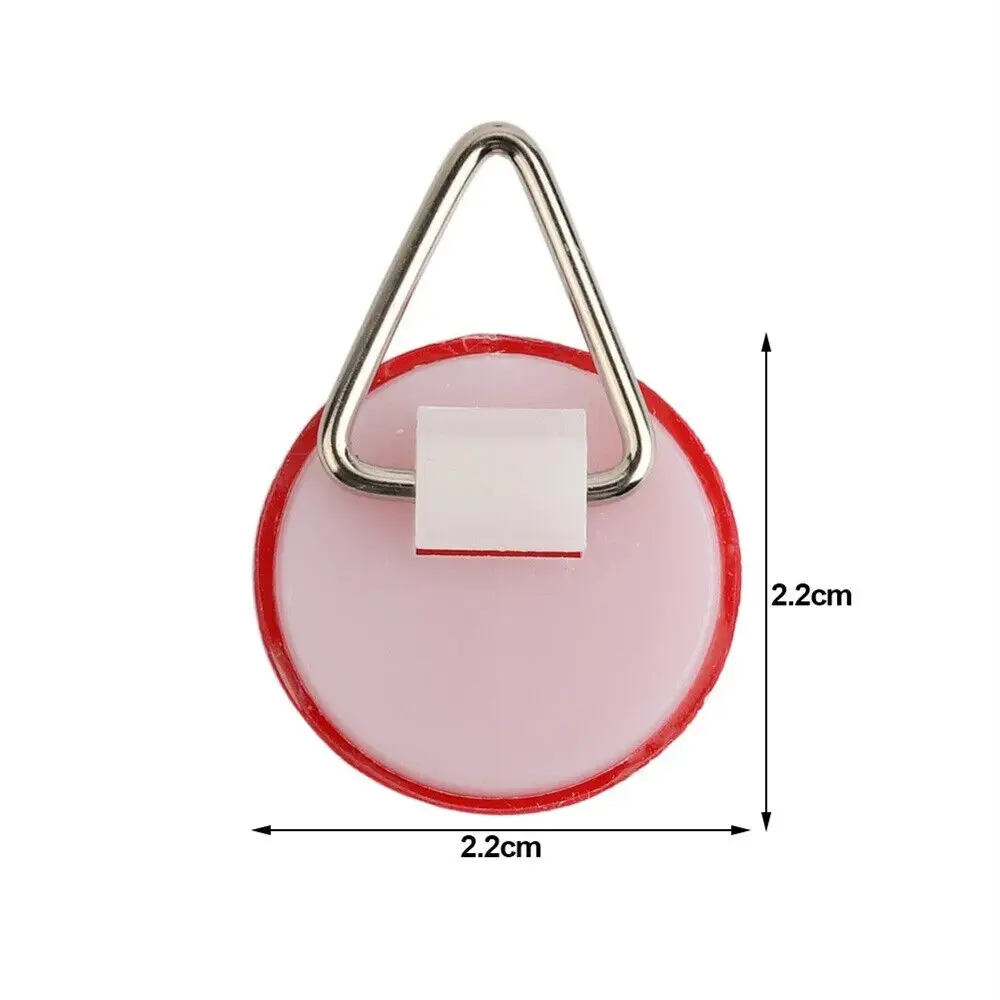 Set Of 20 2.2cm Disc Plate Hangers Picture Hanging Self Adhesive Stick on Hooks
