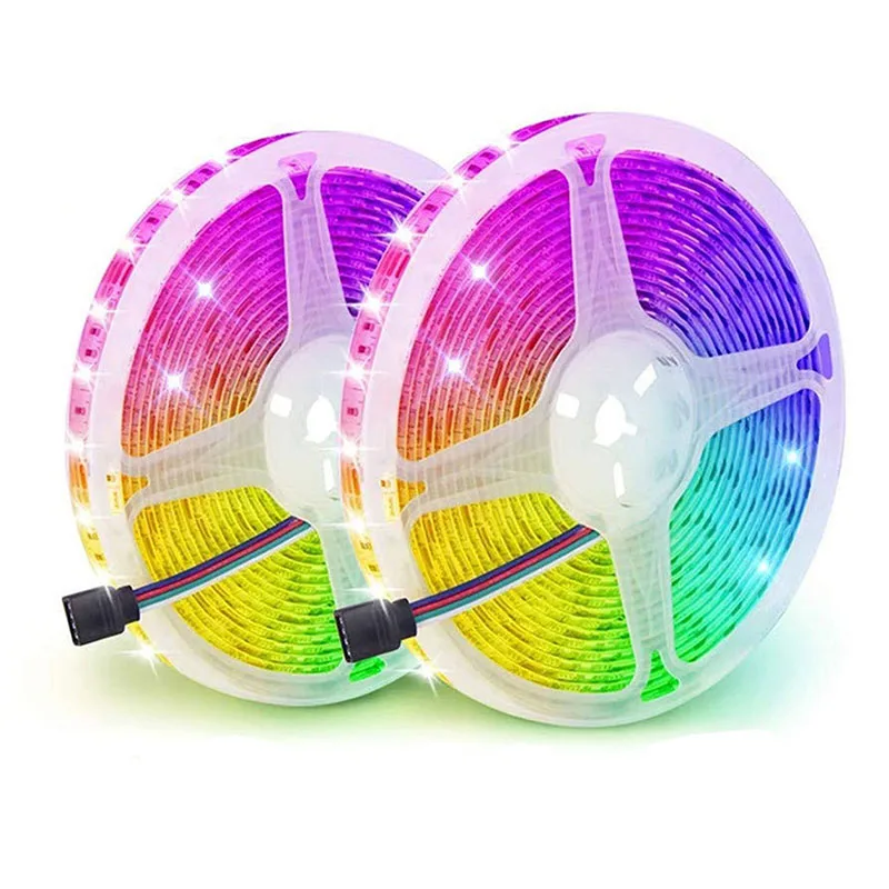Wholesale IR Remote controlled RGB LED Strip Light Full kit SMD 2835 5M 10M IP65 Waterproof Smart Flex RGB LED Strip Light