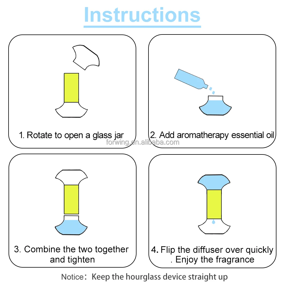 Hourglass Shape Natural Fragrance Oil Aroma Reed Diffuser Home Fragrance Luxury Aroma Perfume Essential Oil Diffuser Gift Set