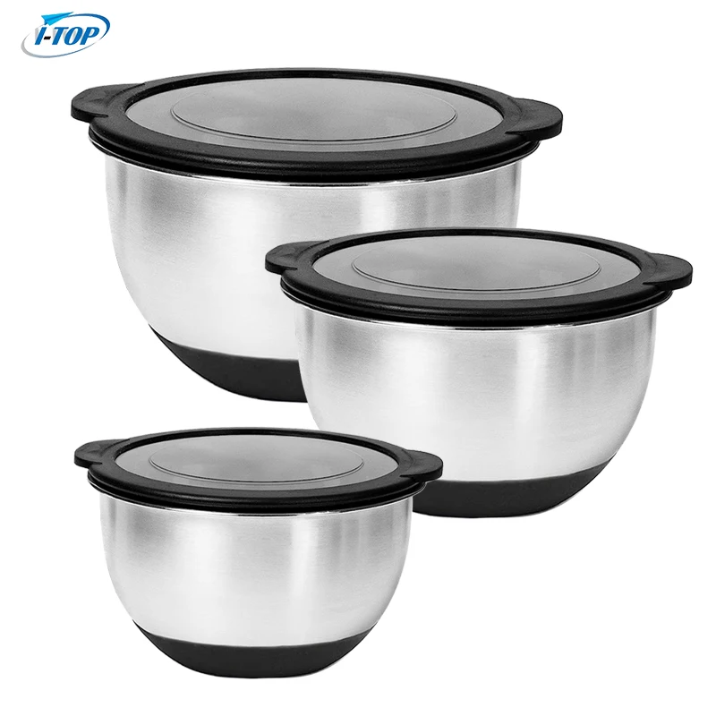 Wholesale High Quality Stainless Steel Salad Bowl Mixing Bowl For Kitchen Baking