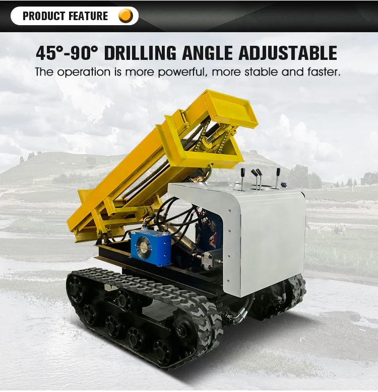 Small crawler Bore pile mining down-the-hole drilling rig