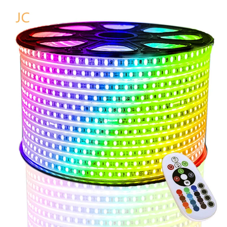 Светодиодная неоновая дешевая музыкальная Гибкая RGB лента 110 В с высоким люменом и алюминиевым профилем