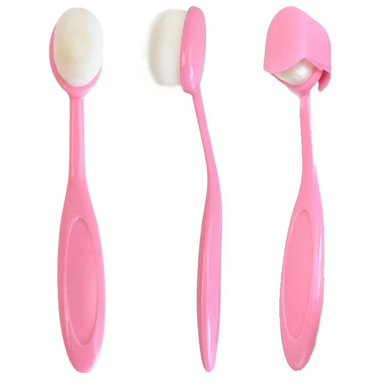 Free sample dust cover design girls facial bb cream cosmetics white soft bristles custom make up brushes