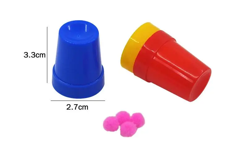 Education Plastic Magic Cup Ball Stage Magic Tricks Props Toys for Child Intelligence Exercise Funny Games toy for Cherryb