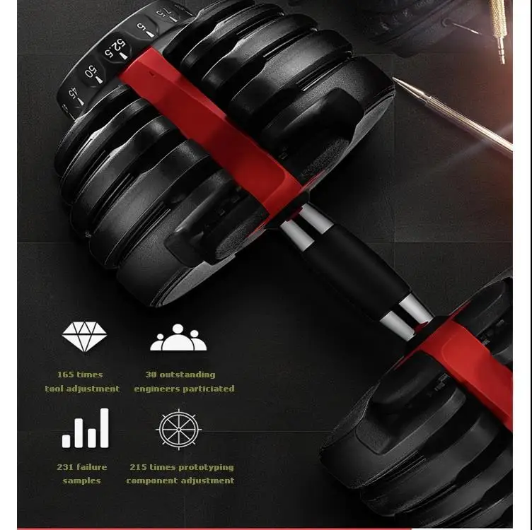 
Household fitness and shape training equipment 24kg dumbbells 