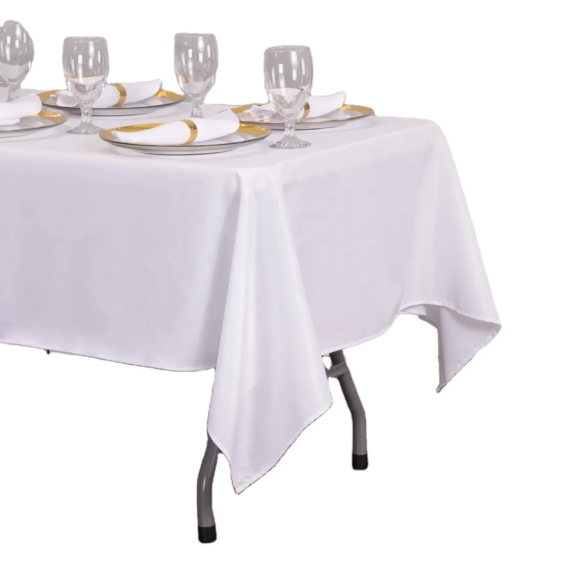 Square Rectangle Polyester Tablecloth Solid Color Dining Cafe Tea Table Cloth Wedding Party Decor Table Linens