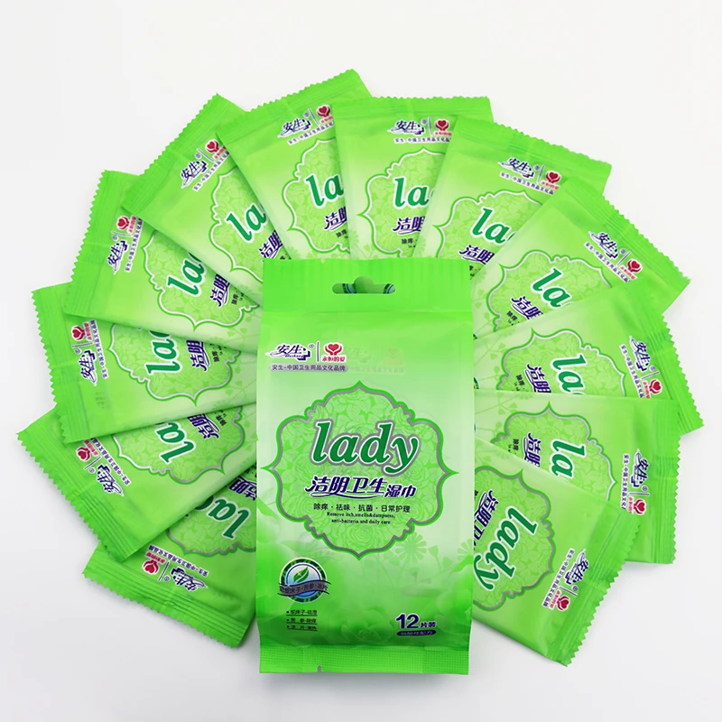 
Non Woven Feminine Yoni Wipes Biodegradable Individually Wrapped Soft Organic Natural Adults 2 Years 12 Bags/pack Paralled Plain 