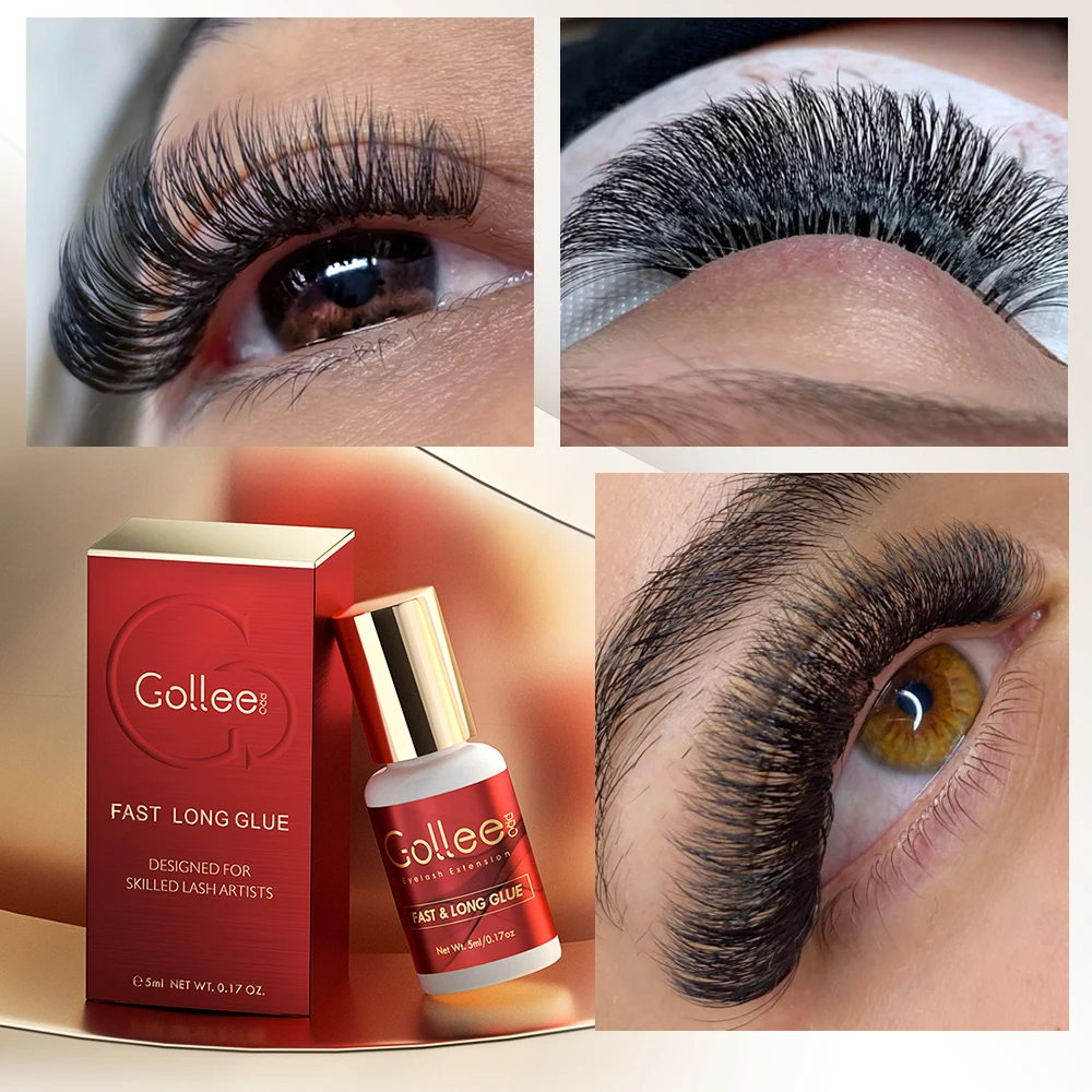 Gollee Super Strong 0.5-1s Fast Drying Strip  Glue Eyelash Extension Cluster Lash Extension Glue Adhesive Wholesale