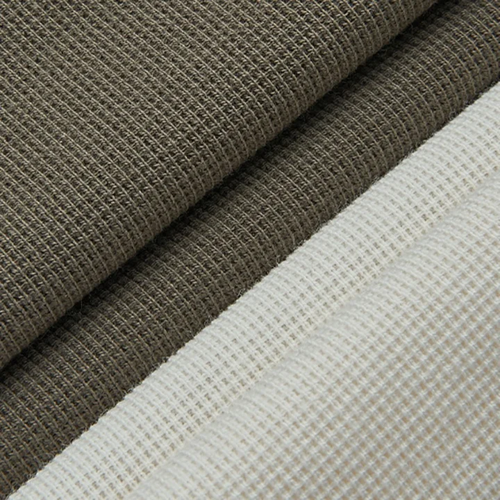 high end waffle fabric 57% cotton 38% polyester 5% spandex 280g cotton waffle polyester blend fabric for hoodie