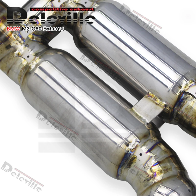 OEM Titanium Equal Length Mid Pipe For BMW M3/M4 G80/G82 3.0T 2021-2023 Dual Resonator Auto Exhaust Pipe