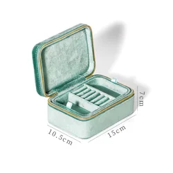 Popular design jewelry box storage luxury earrings ring stacked storage packaging velvet jewelry box jewelry storage box travel