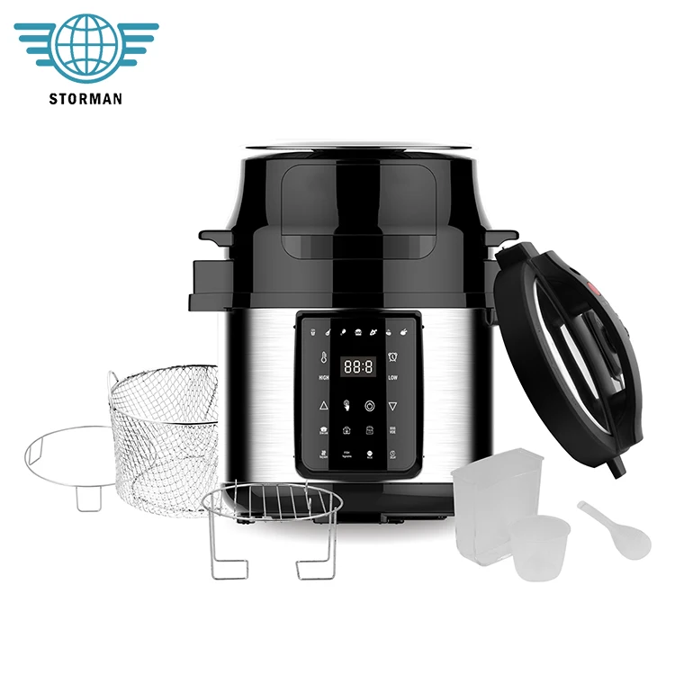 Hot Selling Healthy Cooking 6L Capacity Multifunction 2 In 1 Pressure Cooker Air Fryer