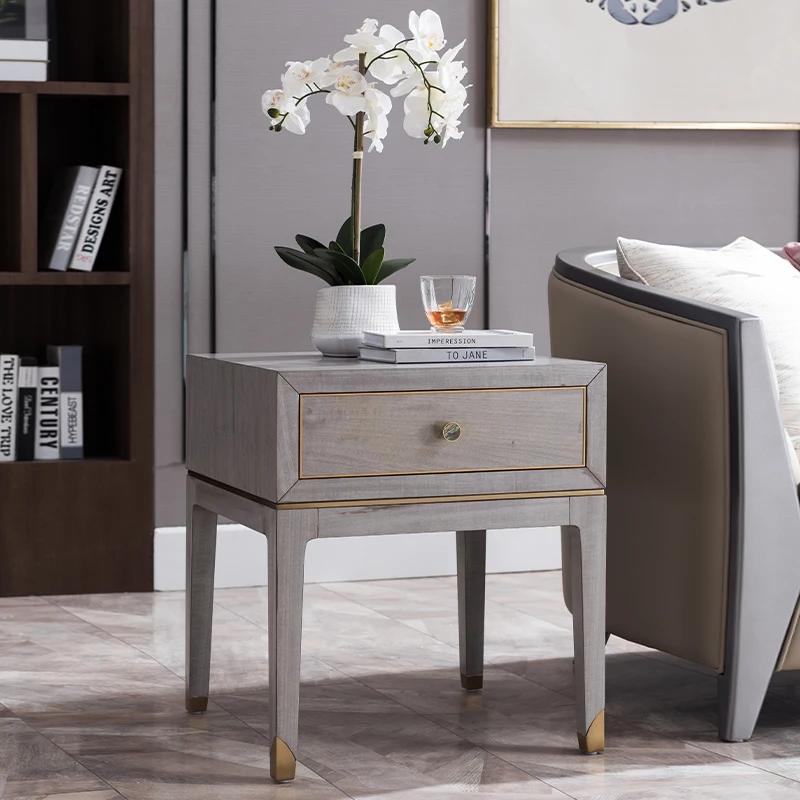 Welliton OEM ODM Hotel Villa Home Furniture Living Room Solid Wood Square Small Coffee Table