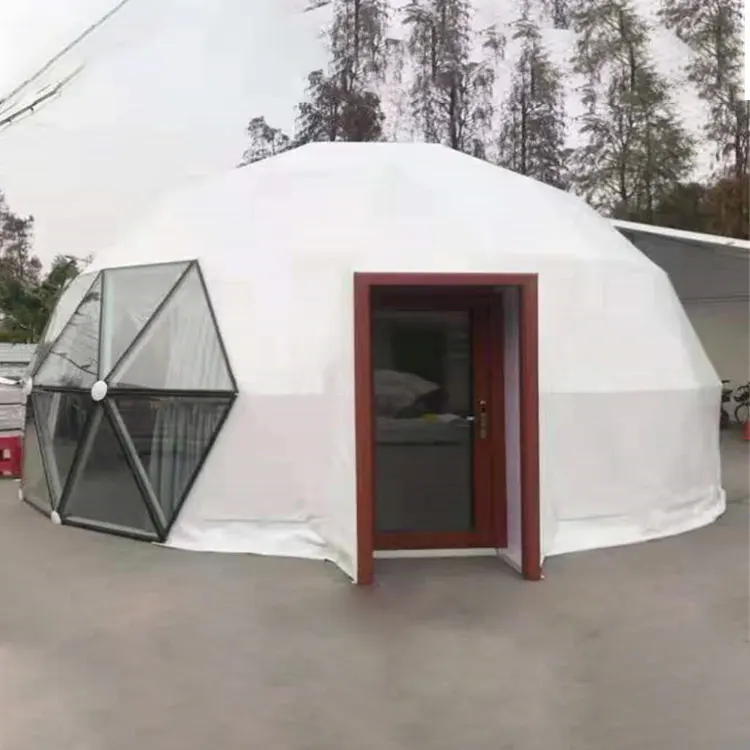 Igloos Geodesic Dome Steel Structure Camping Tent Hotel Luxury Dome houses landscaping circular yurts 8 meters in diameter