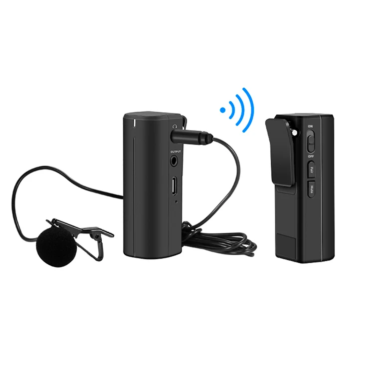 Professional UHF Wireless Microphone System Lavalier Lapel Mic Receiver and Transmitter Studio Microphone Recorder
