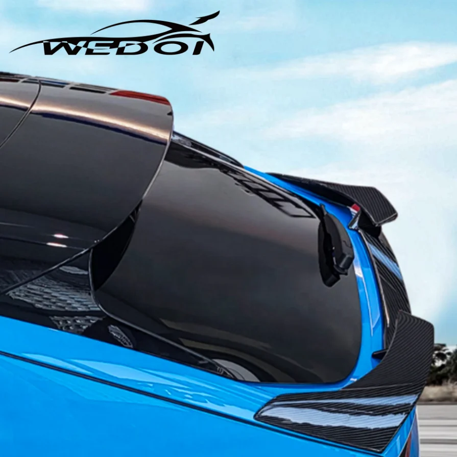 Спойлер из АБС-пластика на заказ задний спойлер для гоночного автомобиля Ford Mustang черный углеродное волокно материал ленты губа автомобиль углеродного волокна OEM