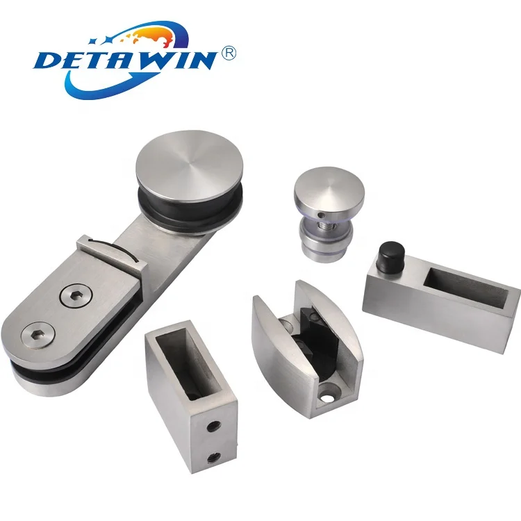 304 Stainless Steel Sliding Door And Window Roller Bathroom Hardware Kits For Hotel Frameless Tempered Glass Door